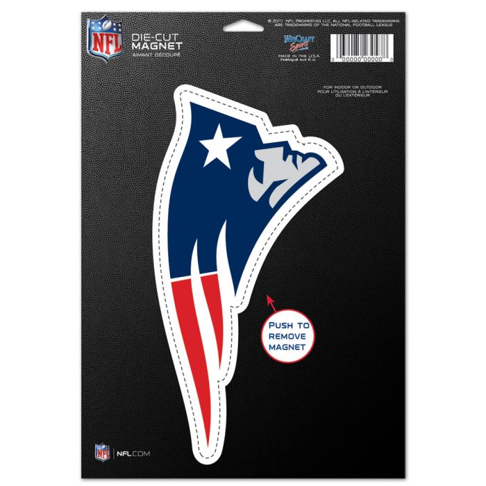 New England Patriots Die Cut Logo Magnet 6.25