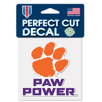 Wholesale-Clemson Tigers SLOGAN Perfect Cut Color Decal 4" x 4"