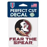 Wholesale-Florida State Seminoles SLOGAN Perfect Cut Color Decal 4" x 4"