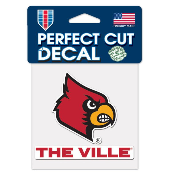 Wholesale-Louisville Cardinals SLOGAN Perfect Cut Color Decal 4" x 4"