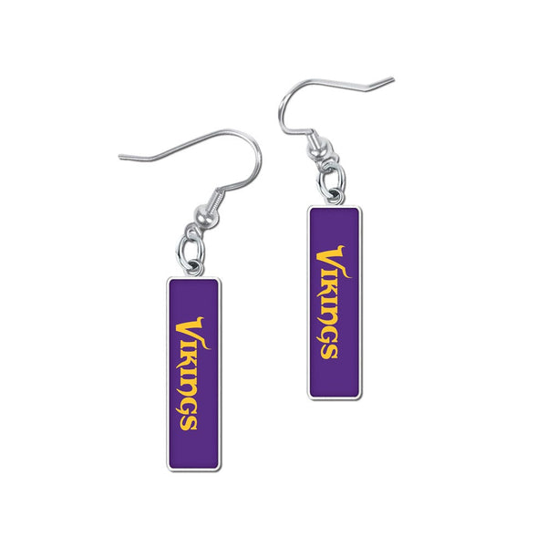 Minnesota Vikings Earrings Jewelry Carded RECTANGLE