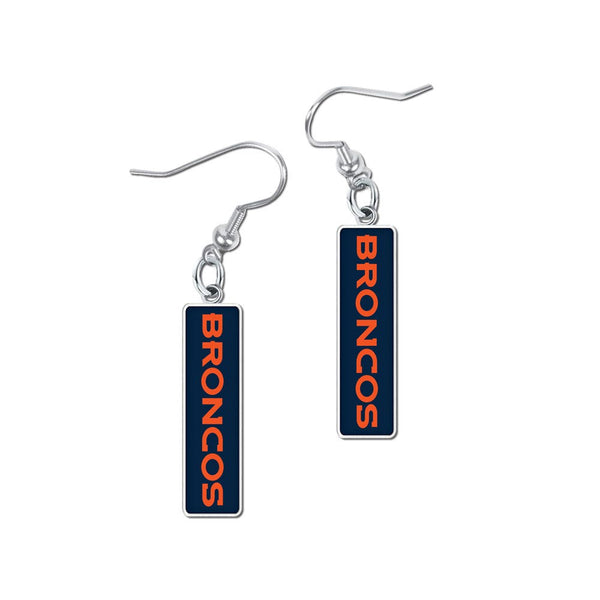 Denver Broncos Earrings Jewelry Carded RECTANGLE