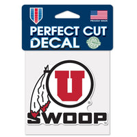 Wholesale-Utah Utes SLOGAN Perfect Cut Color Decal 4" x 4"