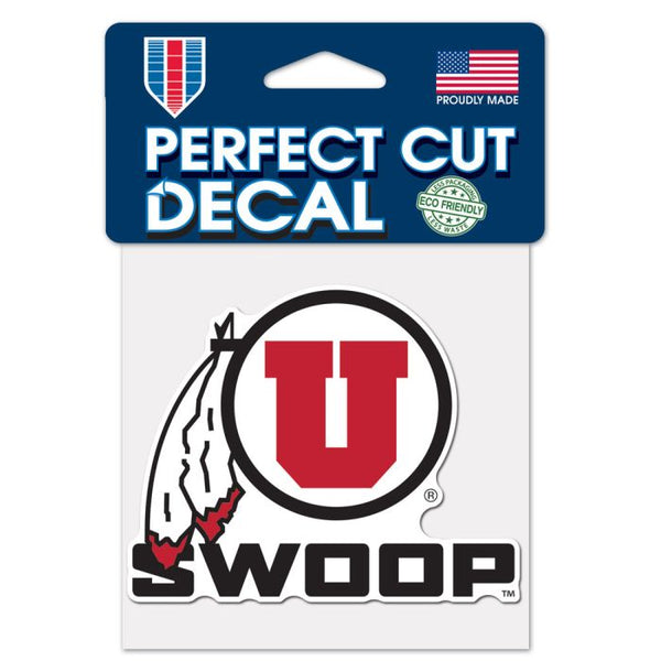 Wholesale-Utah Utes SLOGAN Perfect Cut Color Decal 4" x 4"