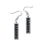 Las Vegas Raiders Earrings Jewelry Carded RECTANGLE