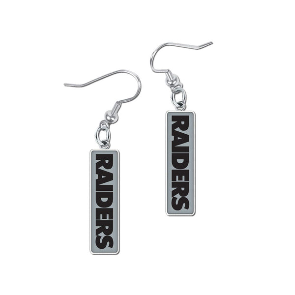 Las Vegas Raiders Earrings Jewelry Carded RECTANGLE
