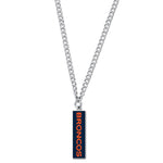 Denver Broncos Necklace w/Charm Jewelry Card