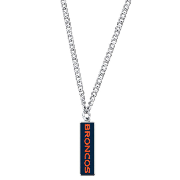 Denver Broncos Necklace w/Charm Jewelry Card