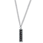 Las Vegas Raiders Necklace w/Charm Jewelry Card