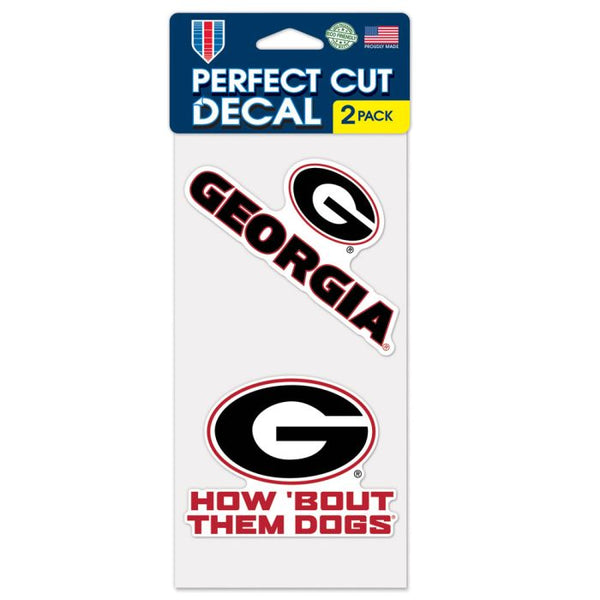 Wholesale-Georgia Bulldogs Perfect Cut Decal Set of two 4"x4"