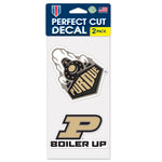 Purdue Boilermakers Perfect Cut Decal Set of two 4"x4"