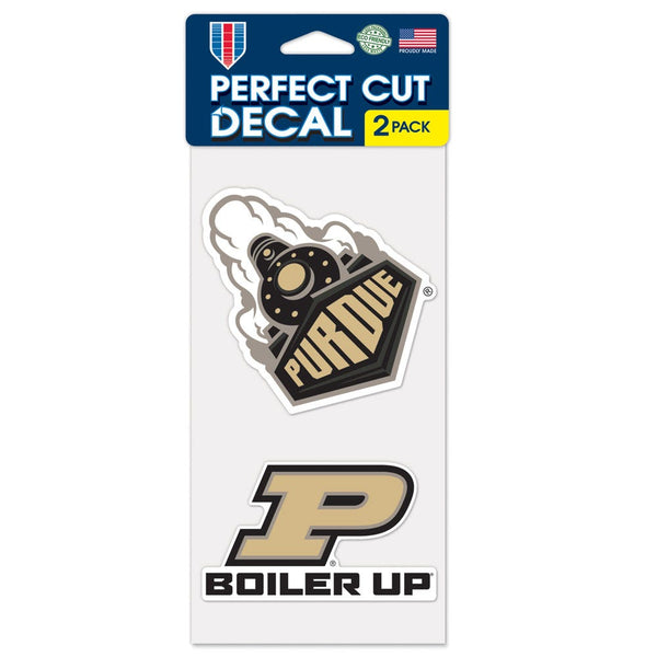 Purdue Boilermakers Perfect Cut Decal Set of two 4"x4"