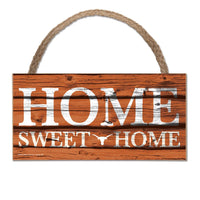 Texas Longhorns Wood Sign w/Rope 5" x 10"