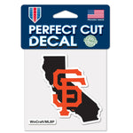 San Francisco Giants state shape Perfect Cut Color Decal 4" x 4"