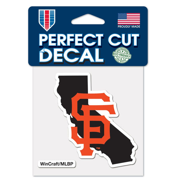 San Francisco Giants state shape Perfect Cut Color Decal 4" x 4"
