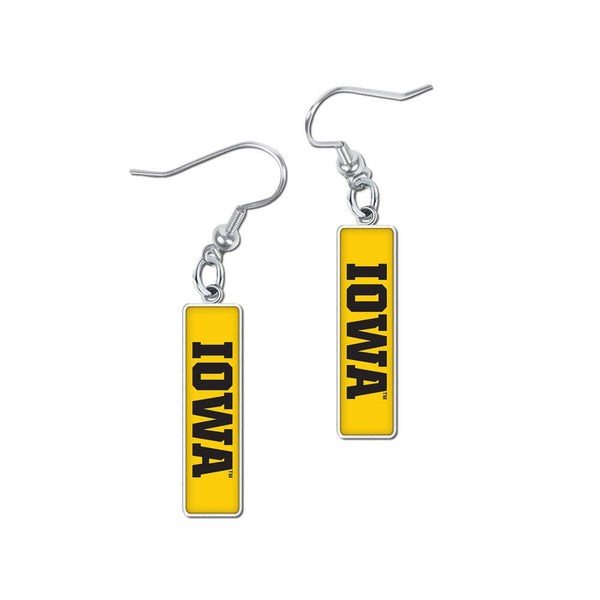 Iowa Hawkeyes Earrings Jewelry Carded RECTANGLE