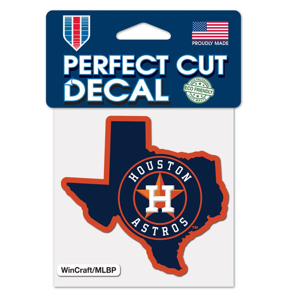Houston Astros State Shape Perfect Cut Color Decal 4" x 4"