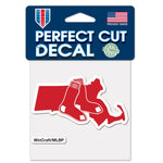 Boston Red Sox state shape Perfect Cut Color Decal 4" x 4"
