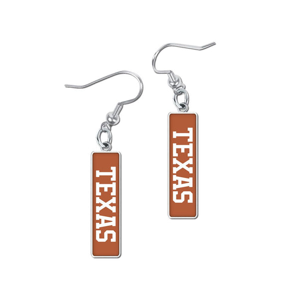 Texas Longhorns Earrings Jewelry Carded RECTANGLE