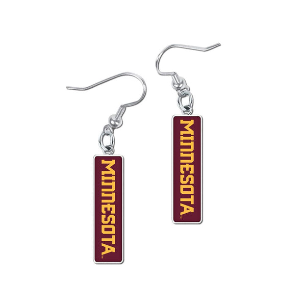 Minnesota Golden Gophers Earrings Jewelry Carded RECTANGLE