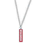 Wisconsin Badgers Necklace w/Charm Jewelry Card