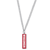 Wisconsin Badgers Necklace w/Charm Jewelry Card