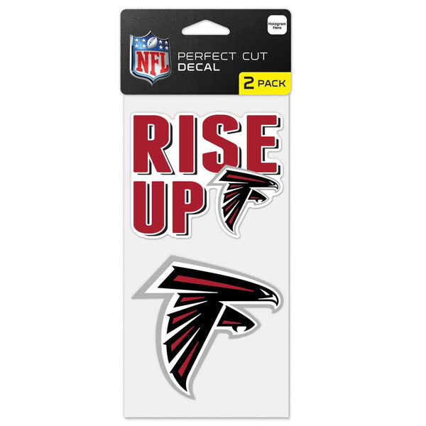 Atlanta Falcons Slogan Perfect Cut Decal Set of two 4"x4"