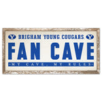 Brigham Young Cougars Wood Sign 8" x 17"