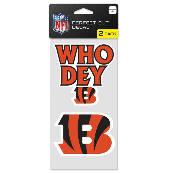 Cincinnati Bengals Slogan Perfect Cut Decal Set of two 4"x4"