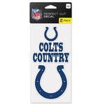 Indianapolis Colts Slogan Perfect Cut Decal Set of two 4"x4"
