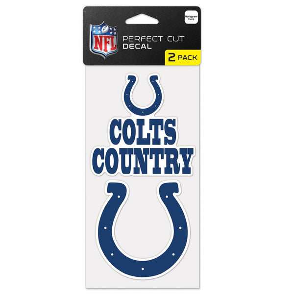 Indianapolis Colts Slogan Perfect Cut Decal Set of two 4"x4"