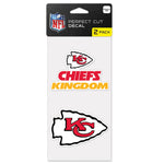 Kansas City Chiefs Slogan Perfect Cut Decal Set of two 4"x4"