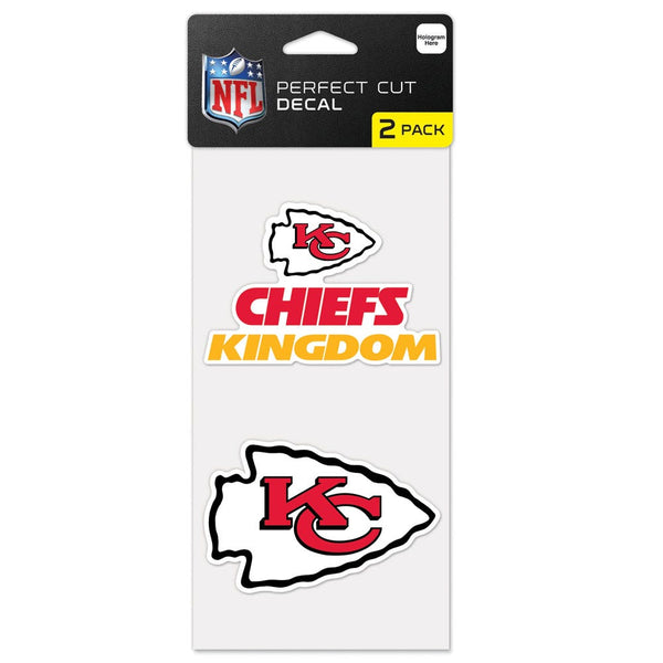 Kansas City Chiefs Slogan Perfect Cut Decal Set of two 4"x4"