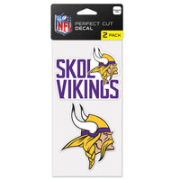 Minnesota Vikings Slogan Perfect Cut Decal Set of two 4"x4"