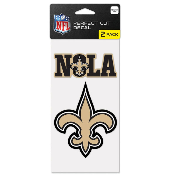 New Orleans Saints Slogan Perfect Cut Decal Set of two 4"x4"