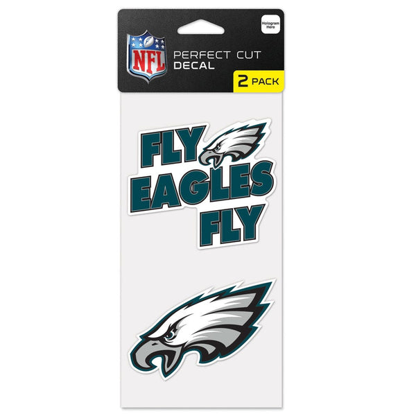 Philadelphia Eagles Slogan Perfect Cut Decal Set of two 4"x4"