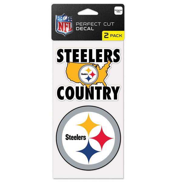 Pittsburgh Steelers Slogan Perfect Cut Decal Set of two 4"x4"
