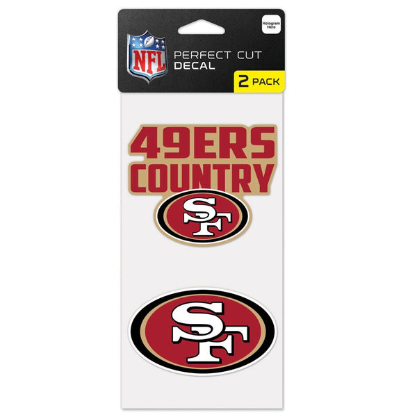 San Francisco 49ers Slogan Perfect Cut Decal Set of two 4"x4"