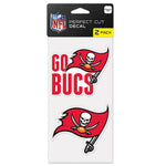Tampa Bay Buccaneers Slogan Perfect Cut Decal Set of two 4"x4"