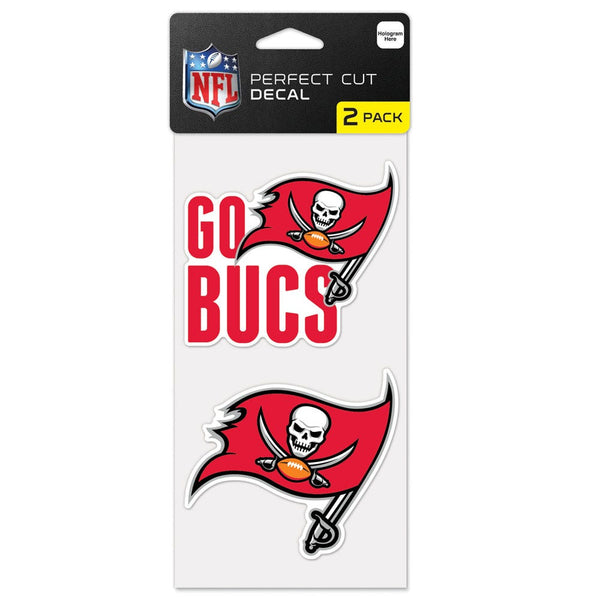 Tampa Bay Buccaneers Slogan Perfect Cut Decal Set of two 4"x4"