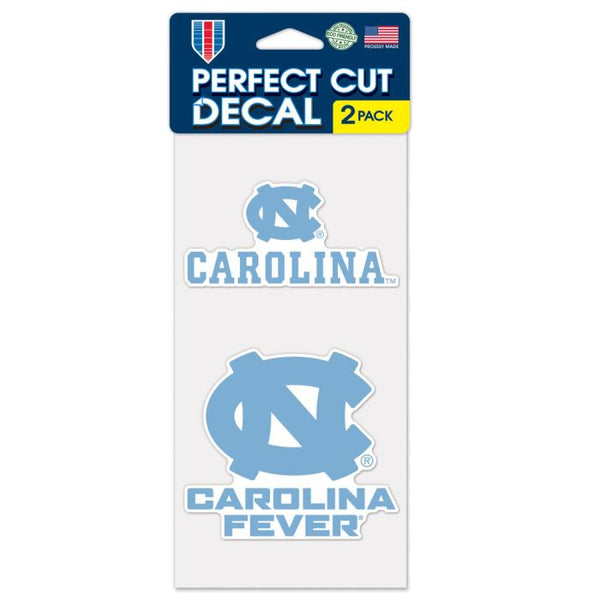 Wholesale-North Carolina Tar Heels SLOGAN AND LOGO Perfect Cut Decal Set of two 4"x4"