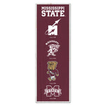 MISSISSIPPI STATE BULLDOGS / Vintage Collegiate EVOLUTION Wood Sign 6" x 17"
