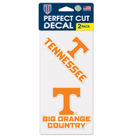 Tennessee Volunteers SLOGAN AND LOGO Perfect Cut Decal Set of two 4"x4"