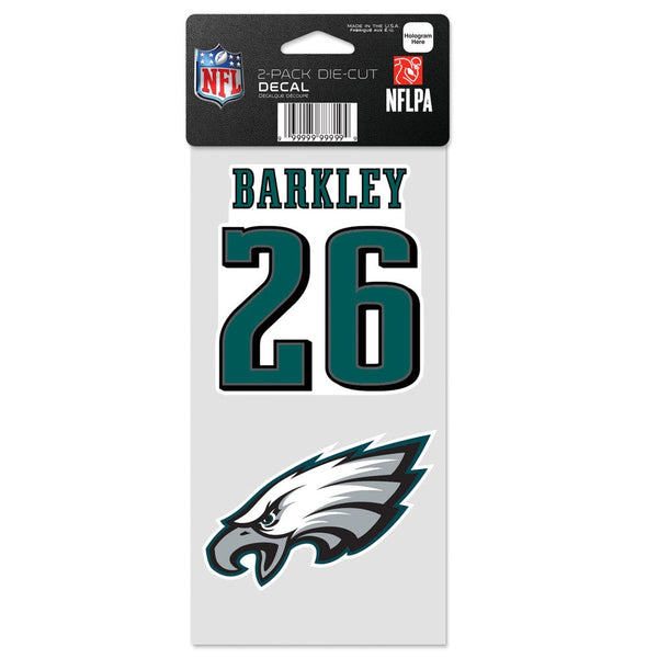 Philadelphia Eagles Perfect Cut Decal Set of two 4"x4" Saquon Barkley