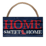 Wholesale-Ole Miss Rebels HOME SWEET HOME Wood Sign w/Rope 5" x 10"