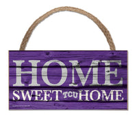 Wholesale-TCU Horned Frogs HOME SWEET HOME Wood Sign w/Rope 5" x 10"