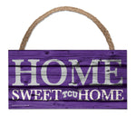 TCU Horned Frogs Wood Sign w/Rope 5" x 10"