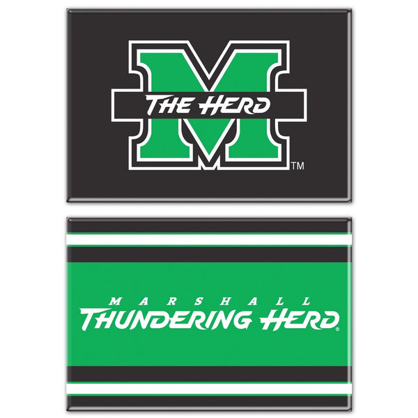 Marshall Thundering Herd Rectangle Magnet, 2pack 2" x 3"