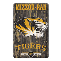Missouri Tigers Wood Sign 11" x 17" 1/4" thick