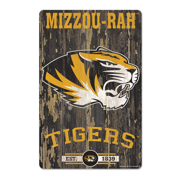 Missouri Tigers Wood Sign 11" x 17" 1/4" thick
